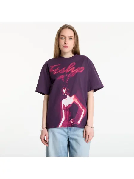 Póló Playboy x FTSHP T-Shirt Smoking Girl UNISEX Deep Purple S lila
