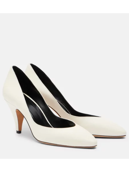 Pantofi cu toc Jude din piele alb