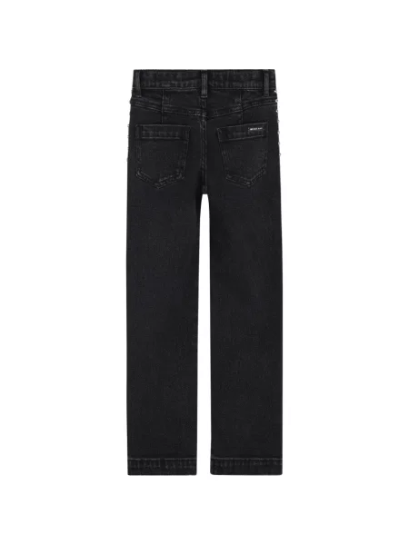 Jeansy straight leg dziecięce Michael Kors czarne