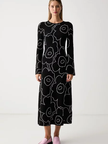 Marimekko rochie cu lână negru