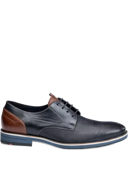 Pantofi derby Lloyd din piele albastru