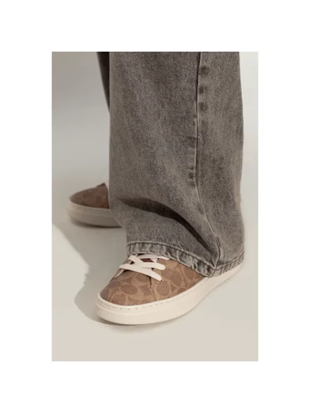 Sneakersy Coach skórzane brązowe