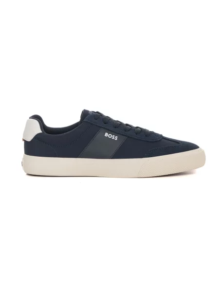 Sneakersy Boss zamszowe niebieskie