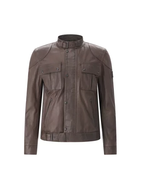 Kurtka skórzana Belstaff brązowa