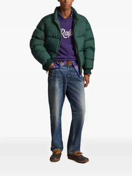 Mănuși Polo Ralph Lauren din piele de căprioară cu șireturi cu vârf închis albastru