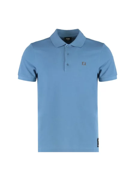 Koszulka polo Fendi niebieska