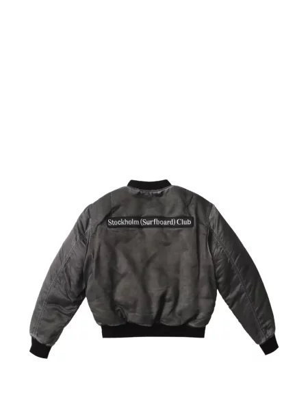 Geacă bomber Stockholm Surfboard Club cu autograf negru