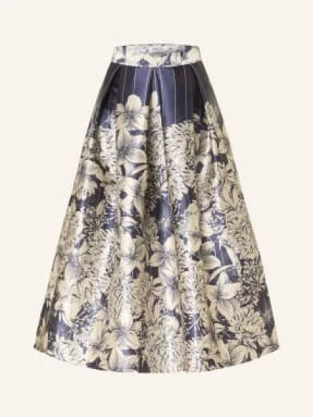 Lunatica Milano Satynowa Spódnica blau granatowa