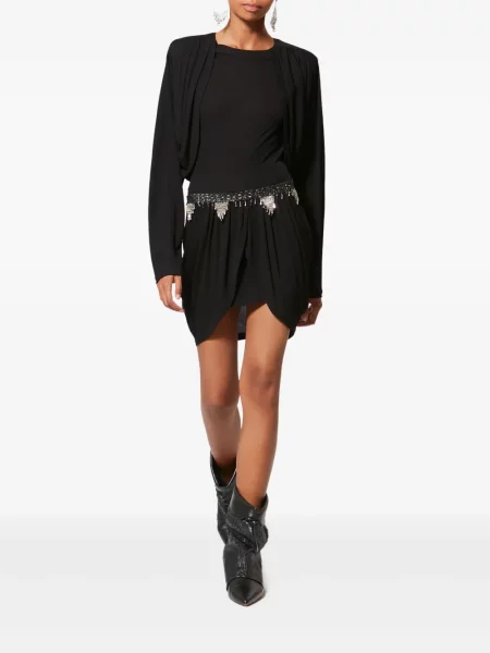 Rochie Isabel Marant drapată de costum negru