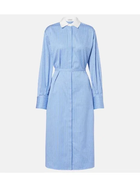 Rochie tip cămașă Altuzarra din poplin de costum albastru