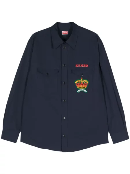 Риза Kenzo с апликация синьо