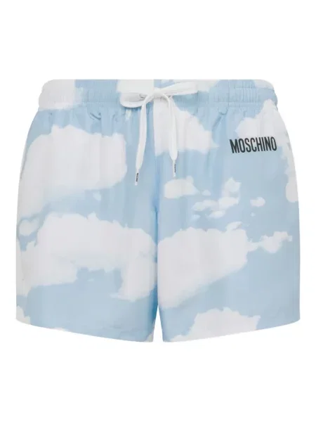 Slip de baie Moschino cu imagine albastru