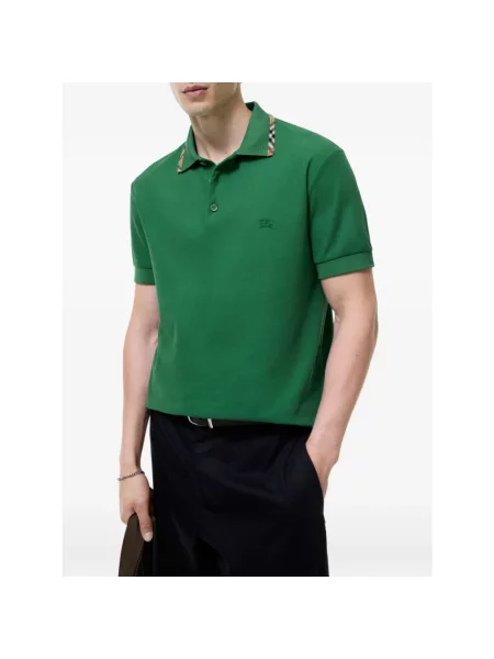 Koszulka polo Burberry z logo zielona