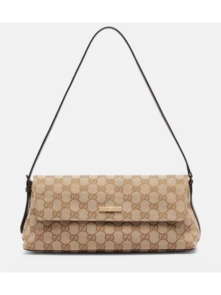Geantă Gucci din canvas bej