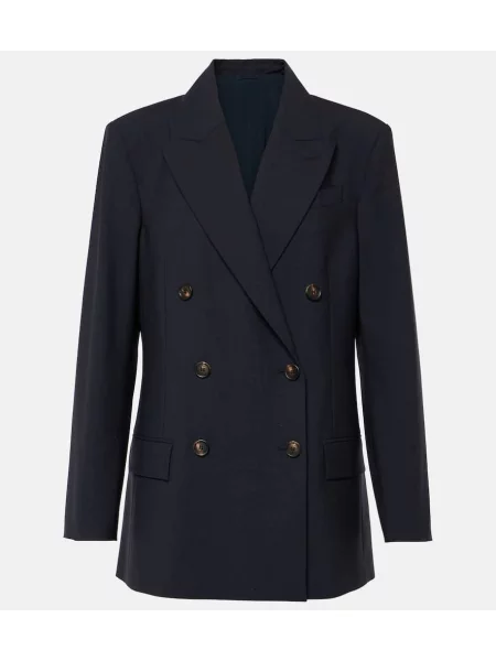 Sacou Brunello Cucinelli de lână albastru