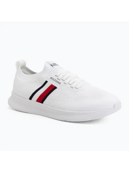 Ușor sneakerși Tommy Hilfiger tricotate alb