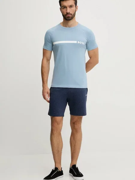BOSS kratka majica T-Shirt RN Slim Fit modra