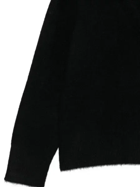 Pulover Majestic Filatures cu decolteu în V lung negru