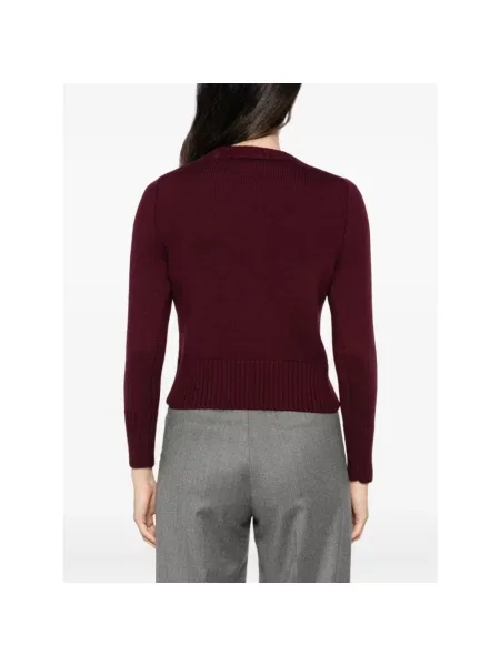 Sweter Alpha Studio wełniany czerwony