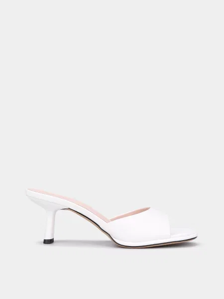 Кожаные мюли Braska белые