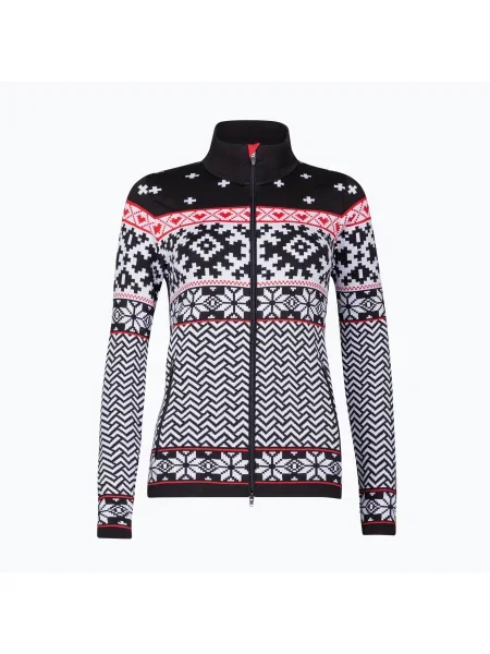Hanorac termic pentru femei Newland Kylie Full Zip negru/alb alb