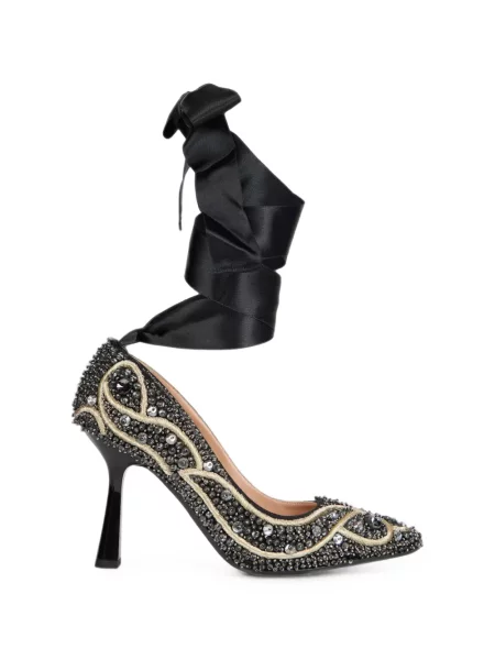 Pantofi cu toc Alberta Ferretti negru