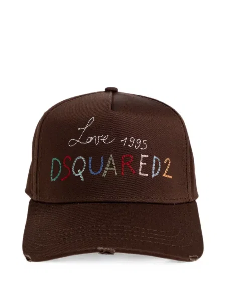 Șapcă Dsquared2 cu broderie maro