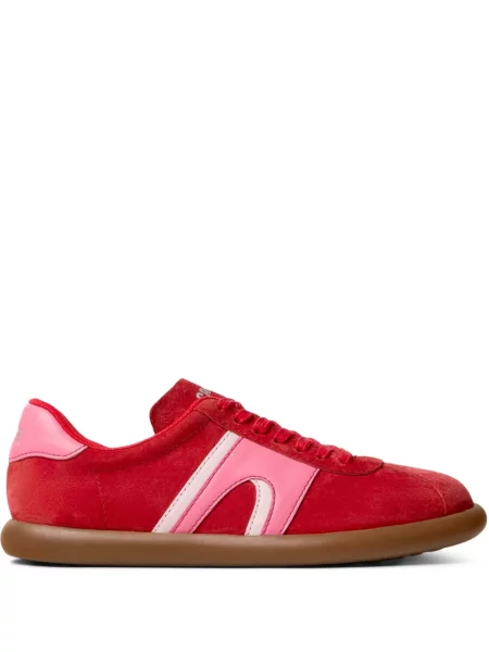 Sneakerși Camper din piele cu dungi roșu