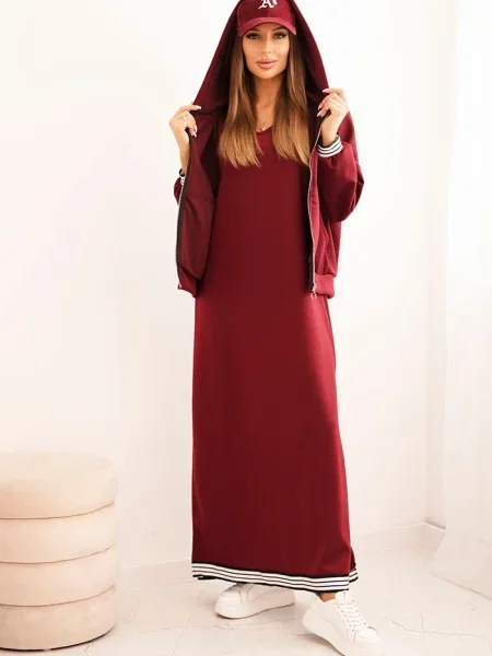 Rochie maxi Kesi Włoski lungă de costum alb