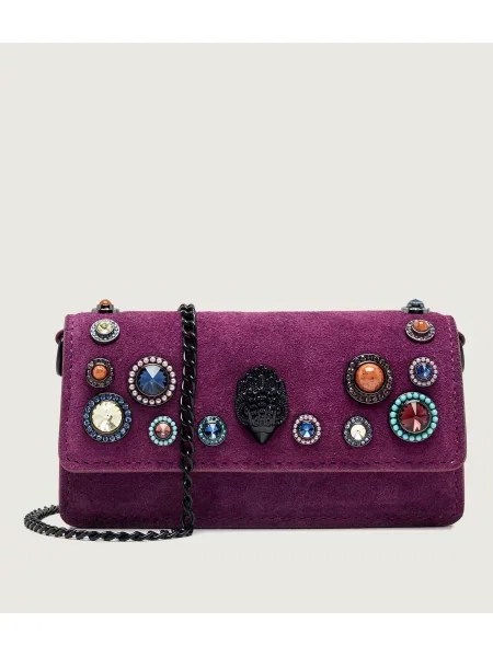 Kurt Geiger Geantă pe umăr Long Nano Shoreditch | piele întoarsă violet