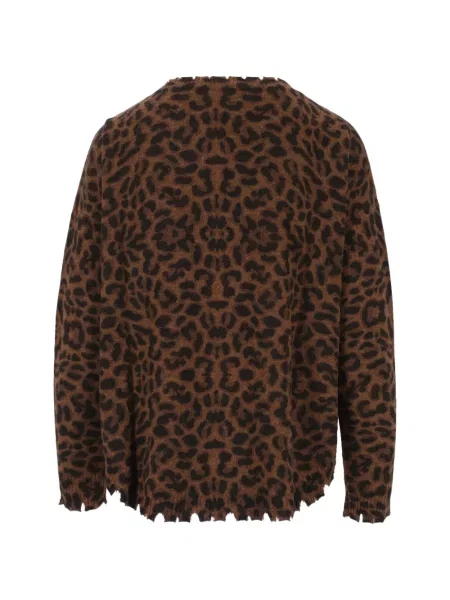 Pulover Kujten cu imagine cu model leopard maro