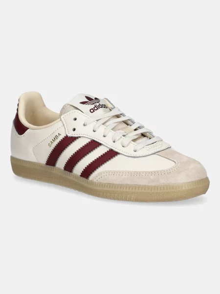 Adidas Originals Detské kožené tenisky SAMBA OG béžová