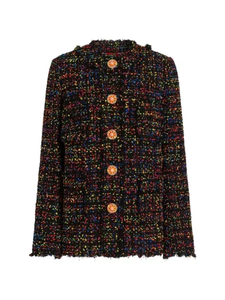 Geacă Dolce & Gabbana din tweed negru
