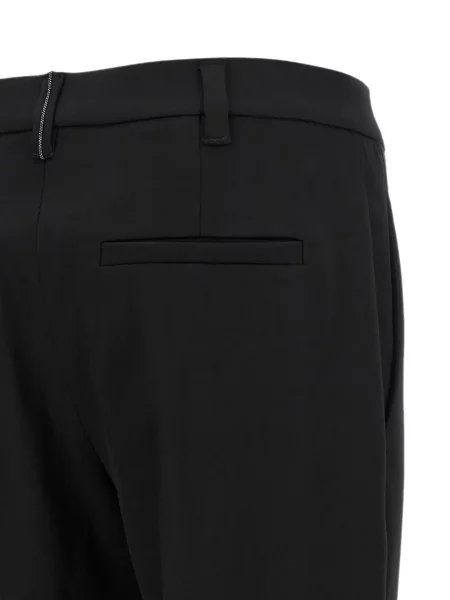 Pantaloni Brunello Cucinelli conici negru
