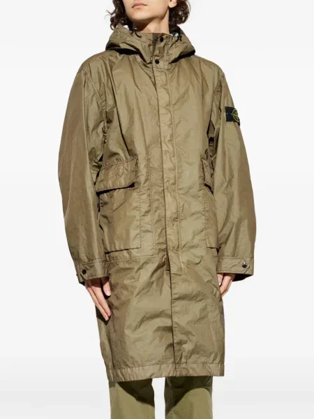 Kaput Stone Island s kapuljačom kamenje zelena