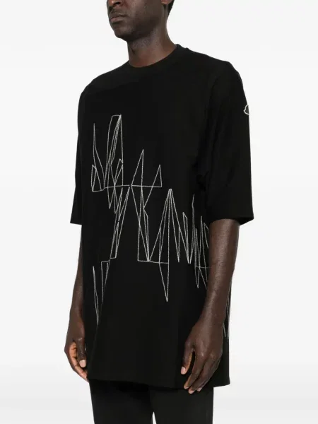 Πλεκτή μπλούζα Moncler + Rick Owens μαύρο
