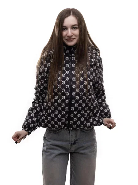 Демісезонна куртка LUMO текстиль/поліестер чорний