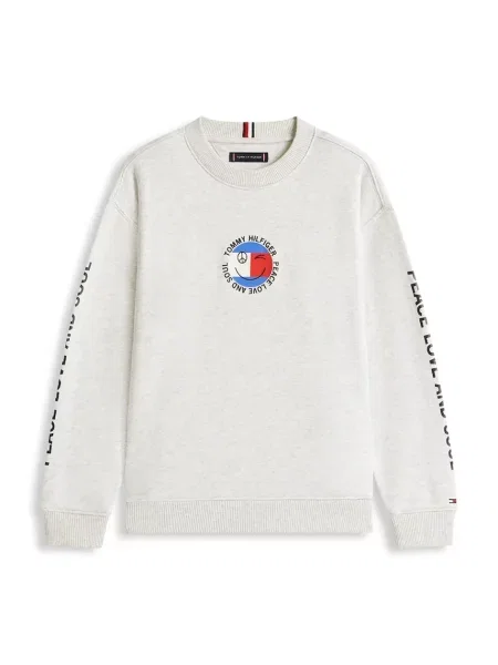 Tommy Hilfiger dukserica za djecu s pamukom siva