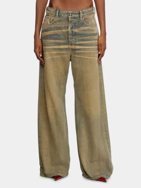 Широкі джинси Diesel коричневий