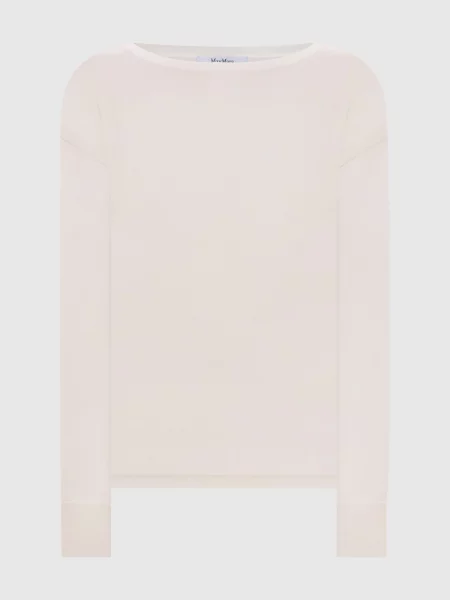 Джемпер BELLA з кашеміру та шовку Max Mara бежевий