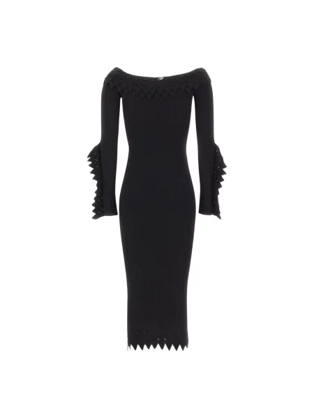 Sukienka Blumarine z odkrytymi ramionami czarna