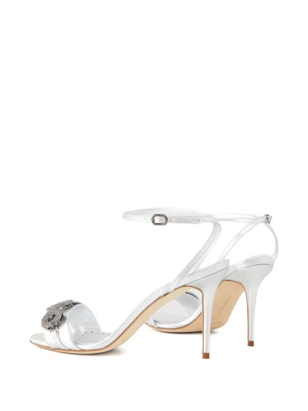 Sandale Manolo Blahnik de cristal argintiu