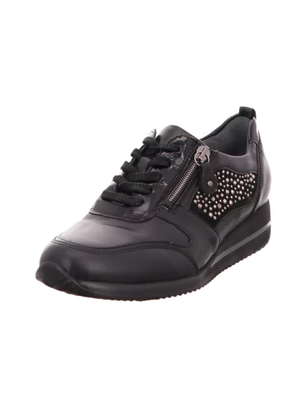Sneakersy Waldläufer skórzane czarne