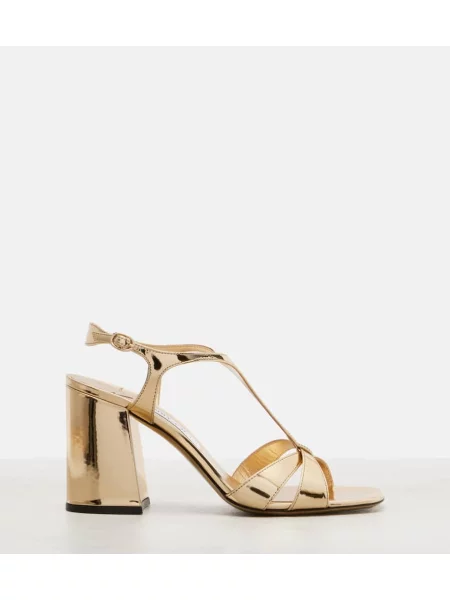 Sandale Jimmy Choo din piele auriu