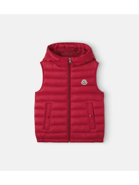 Pūkinė liemenė Moncler Enfant raudona