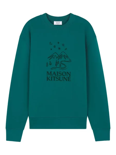 Hanorac Maison Kitsune cu imagine verde