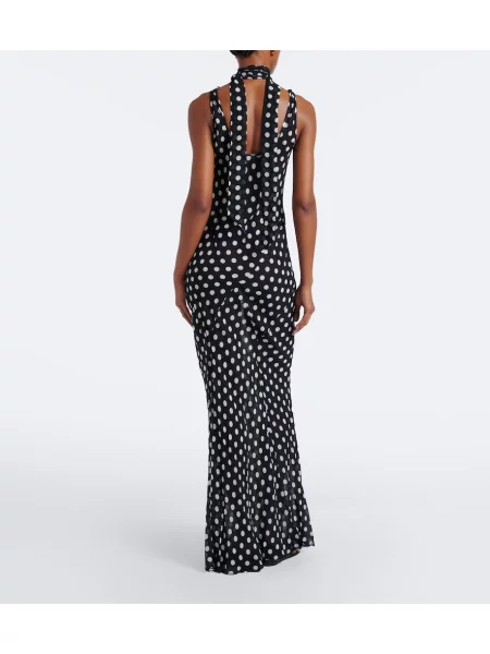 Rochie maxi Alexandra Miro cu buline negru