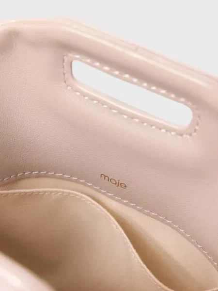 Шкіряна сумка Maje бежева