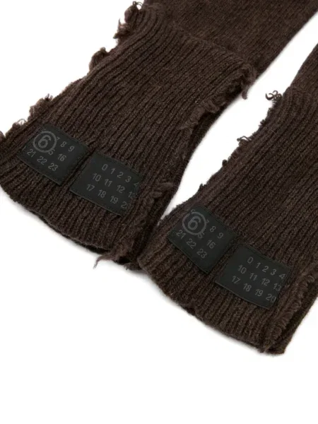 Mănuși Mm6 Maison Margiela tricotate maro