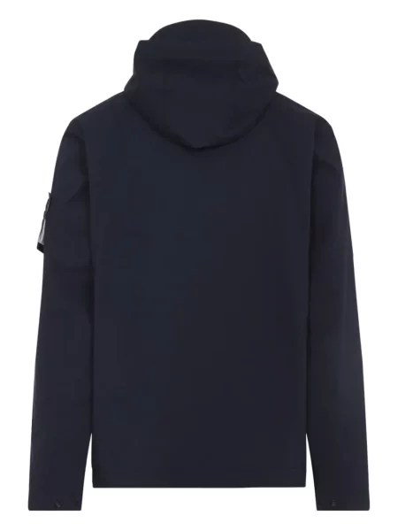 Geacă Stone Island cu glugă cu strasuri albastru